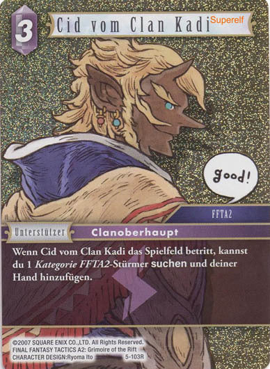 Final Fantasy Opus 5-103 R Cid vom Clan Kadi Blitz