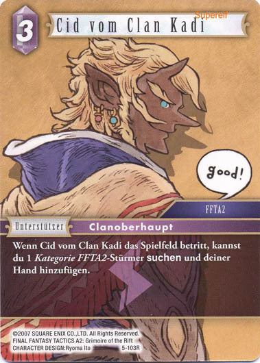 Final Fantasy Opus 5-103 R Cid vom Clan Kadi Blitz