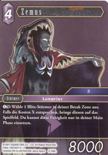 Final Fantasy Opus 5-108 L Zemus Blitz