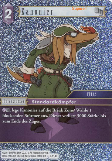 Final Fantasy Opus 5-114 C Kanonier Blitz