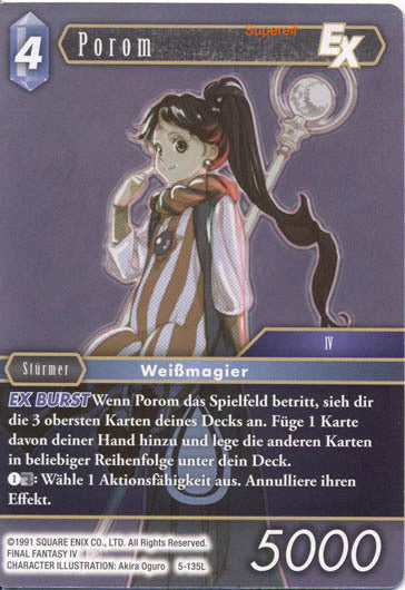 Final Fantasy Opus 5-135 L Porom Wasser