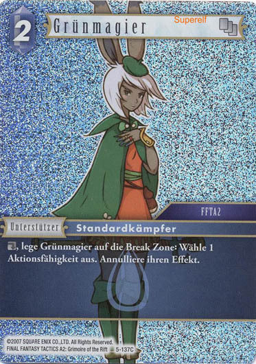 Final Fantasy Opus 5-137 C Grünmagier Wasser