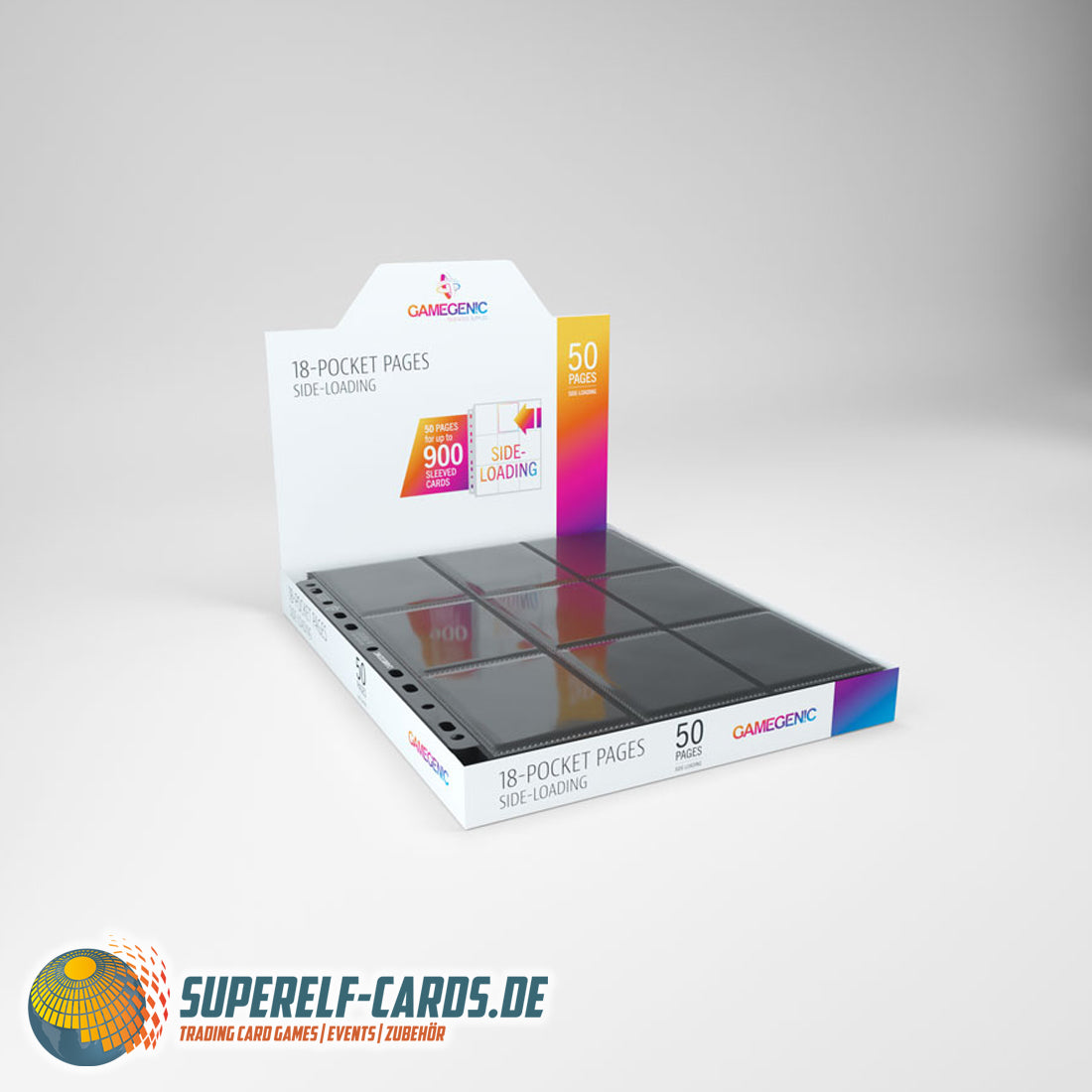 Gamegenic - 18-Pocket Pages - Side-Loading - 50 Seiten - Verschiedene Farben