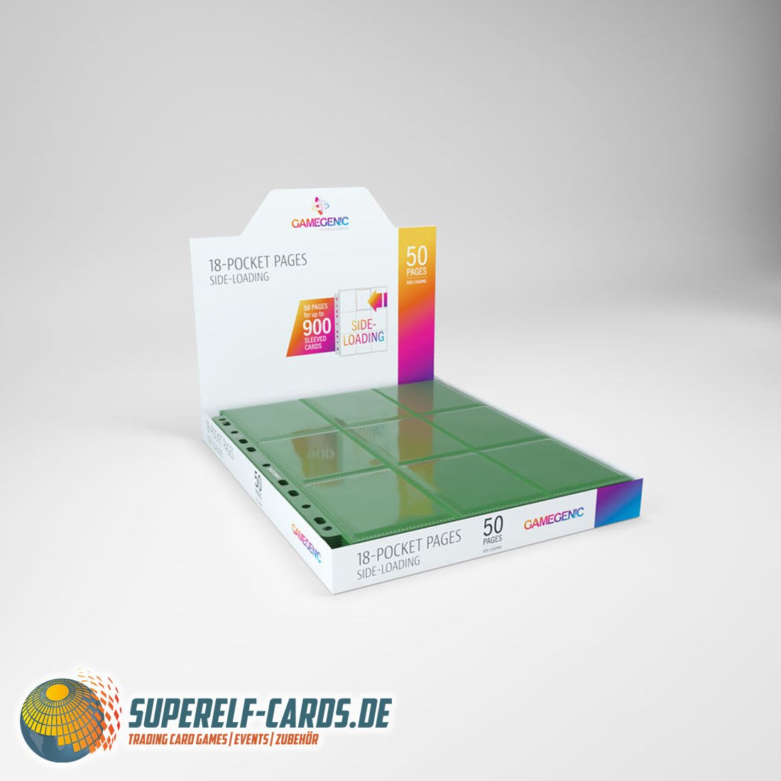 Gamegenic - 18-Pocket Pages - Side-Loading - 50 Seiten - Verschiedene Farben