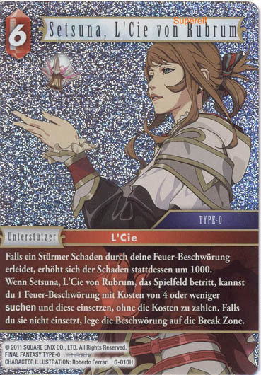 Final Fantasy Opus 6-010 H Setsuna, L'Cie von Rubrum Feuer