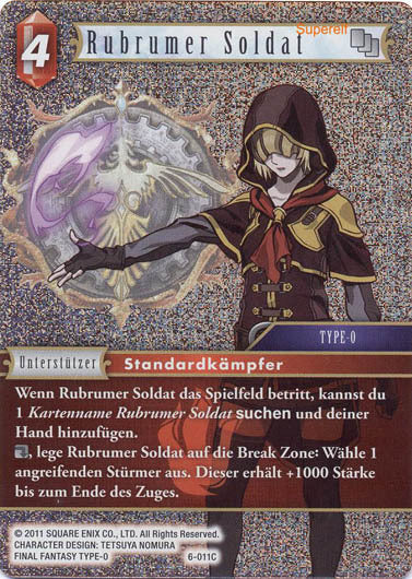 Final Fantasy Opus 6-011 C Rubrumer Soldat Feuer