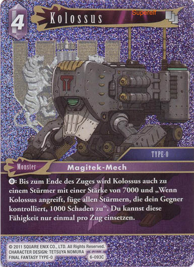 Final Fantasy Opus 6-093 C Kolossus Blitz