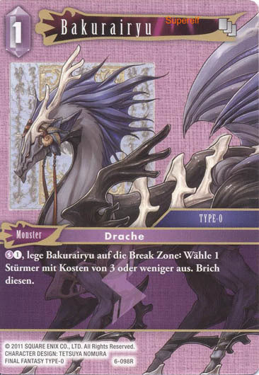Final Fantasy Opus 6-098 R Bakurairyu Blitz
