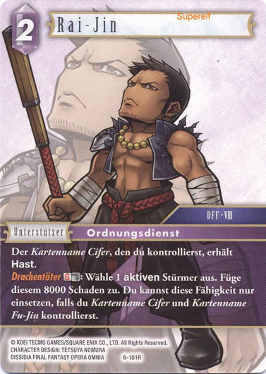 Final Fantasy Opus 6-101 R Rai-Jin Blitz