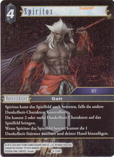 Final Fantasy Opus 6-129 H Spiritos Dunkelheit