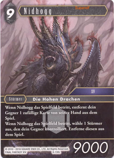Final Fantasy Opus 6-130 L Nidhogg Dunkelheit