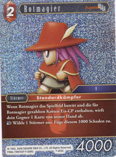 Final Fantasy Opus 7-003 C Rotmagier Feuer