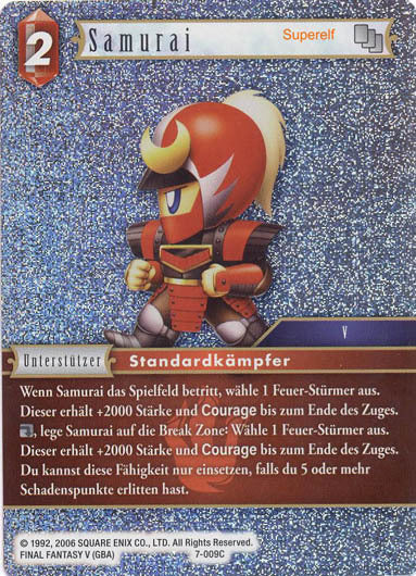 Final Fantasy Opus 7-009 C Samurai Feuer
