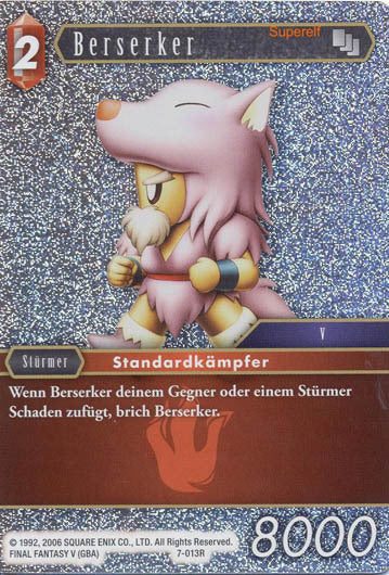 Final Fantasy Opus 7-013 R Berserker Feuer