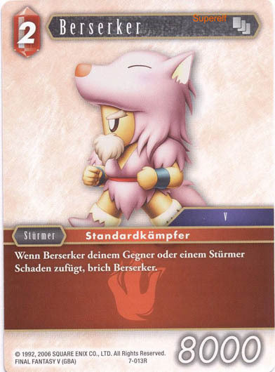 Final Fantasy Opus 7-013 R Berserker Feuer
