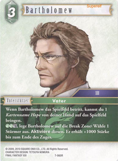 Final Fantasy Opus 7-060 R Bartholomew Wind