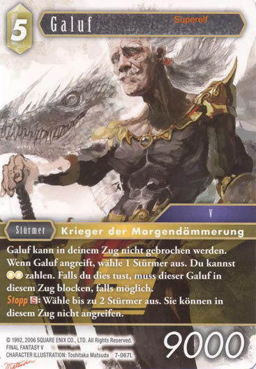Final Fantasy Opus 7-067 L Galuf Erde