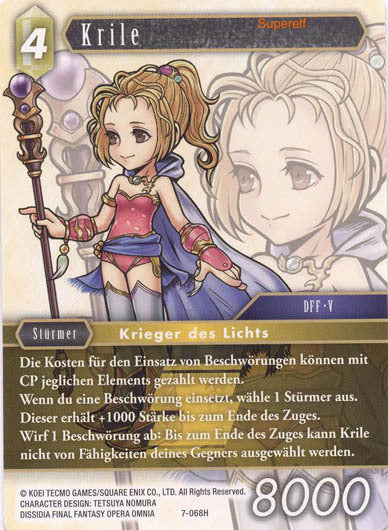 Final Fantasy Opus 7-068 H Krile Erde