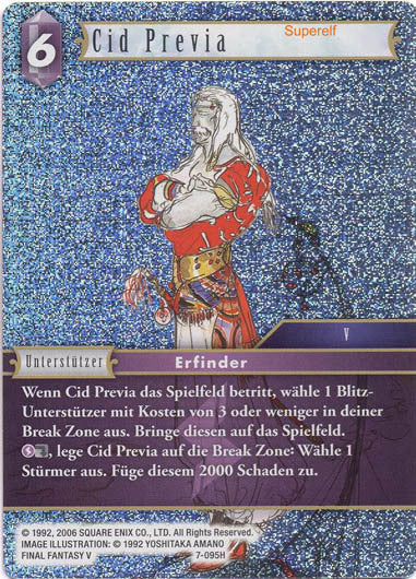 Final Fantasy Opus 7-095 H Cid Previa Blitz