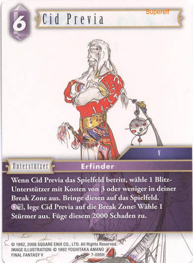Final Fantasy Opus 7-095 H Cid Previa Blitz