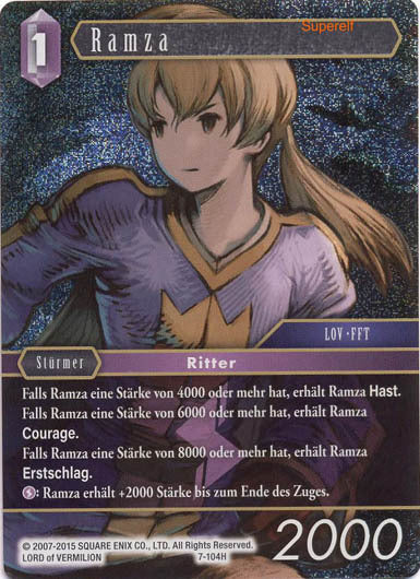 Final Fantasy Opus 7-104 H Ramza Blitz