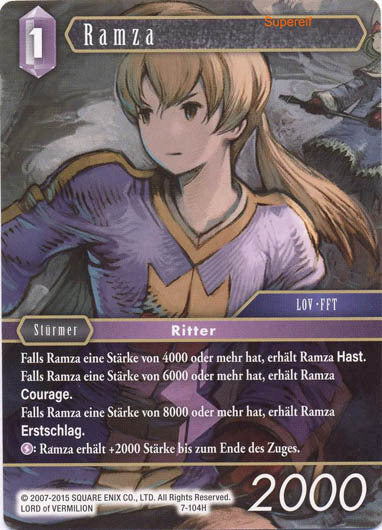 Final Fantasy Opus 7-104 H Ramza Blitz