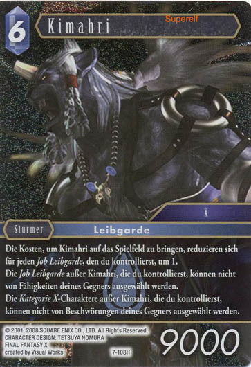 Final Fantasy Opus 7-108 H Kimahri Wasser