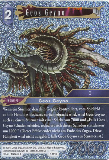 Final Fantasy Opus 7-111 R Geos Geyno Wasser
