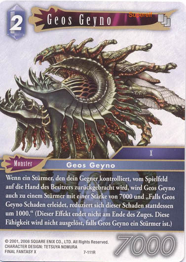 Final Fantasy Opus 7-111 R Geos Geyno Wasser
