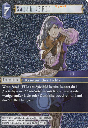 Final Fantasy Opus 7-114 H Sarah (FFL) Wasser