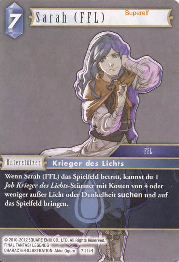 Final Fantasy Opus 7-114 H Sarah (FFL) Wasser