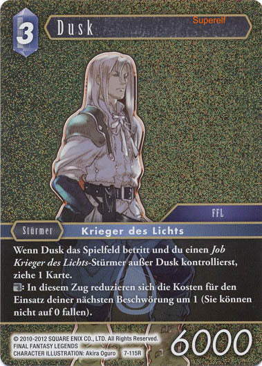 Final Fantasy Opus 7-115 R Dusk Wasser