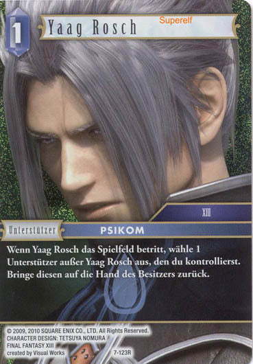 Final Fantasy Opus 7-123 R Yaag Rosch Wasser