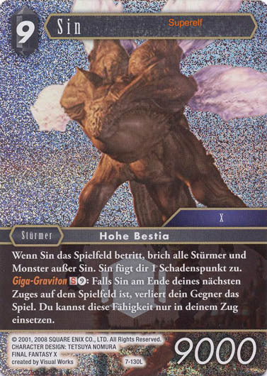 Final Fantasy Opus 7-130 L Sin Dunkelheit