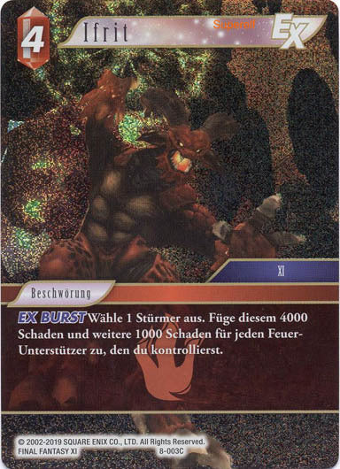 Final Fantasy Opus 8-003 C Ifrit Feuer