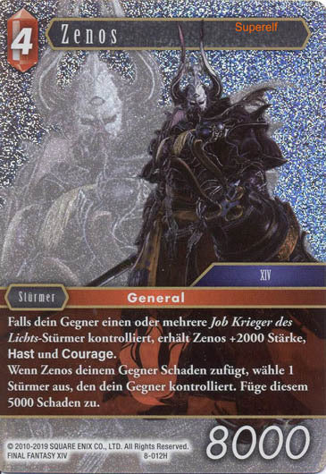 Final Fantasy Opus 8-012 H Zenos Feuer