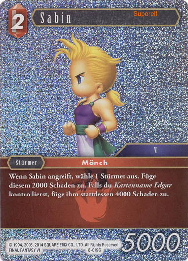 Final Fantasy Opus 8-019 C Sabin Feuer