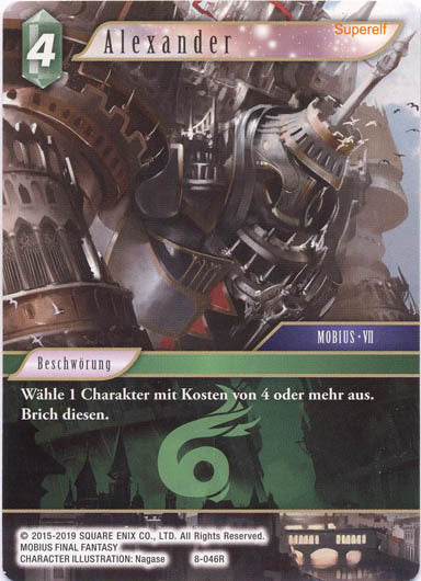Final Fantasy Opus 8-046 R Alexander Wind