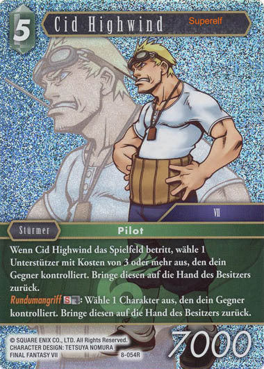 Final Fantasy Opus 8-054 R Cid Highwind Wind
