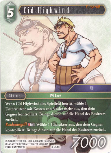 Final Fantasy Opus 8-054 R Cid Highwind Wind