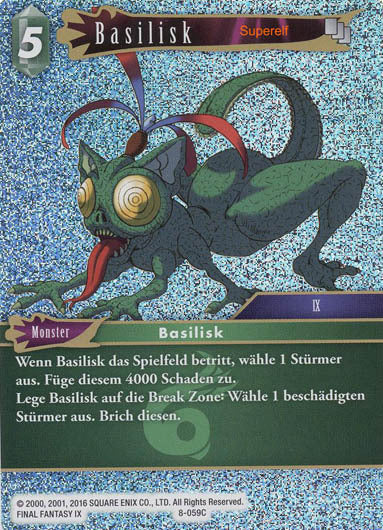 Final Fantasy Opus 8-059 C Basilisk Wind