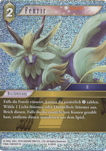 Final Fantasy Opus 8-081 R Fenrir Erde