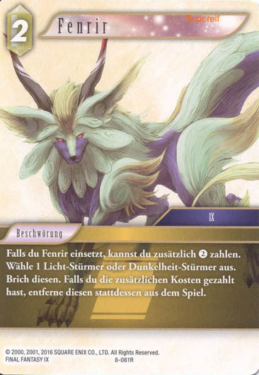 Final Fantasy Opus 8-081 R Fenrir Erde