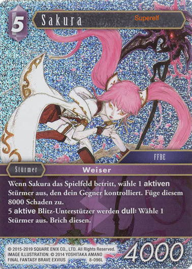 Final Fantasy Opus 8-096 L Sakura Blitz
