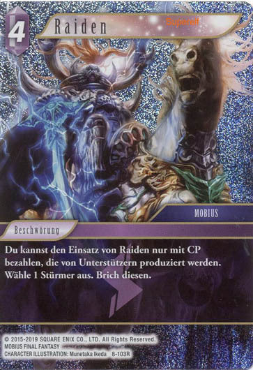 Final Fantasy Opus 8-103 R Raiden Blitz