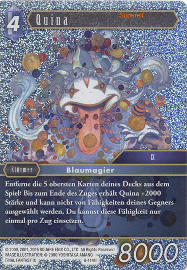 Final Fantasy Opus 8-114 H Quina Wasser
