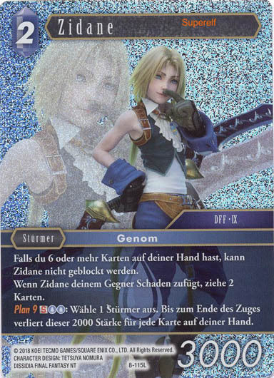 Final Fantasy Opus 8-115 L Zidane Wasser