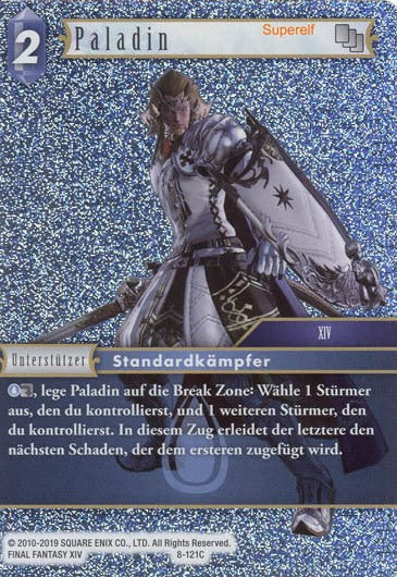 Final Fantasy Opus 8-121 C Paladin Wasser