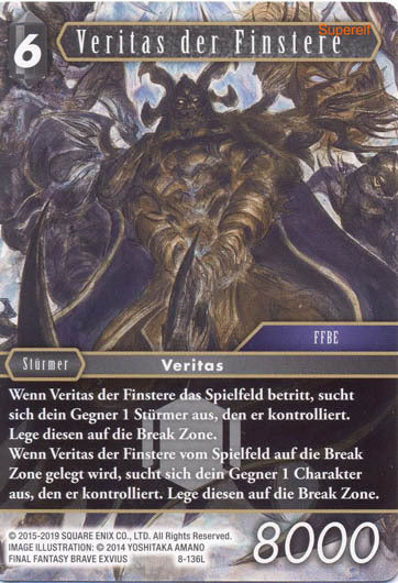 Final Fantasy Opus 8-136 L Veritas der Finstere Dunkelheit