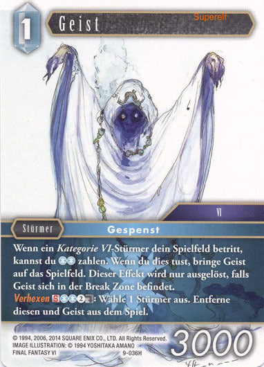 Final Fantasy Opus 9-036 H GEist Eis